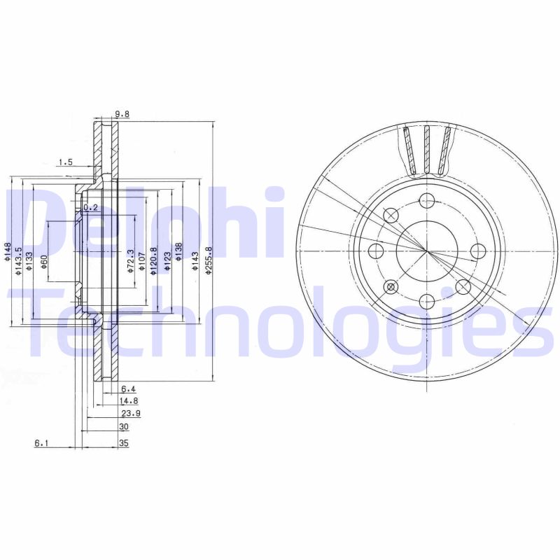 Remschijven Delphi Diesel BG3404C
