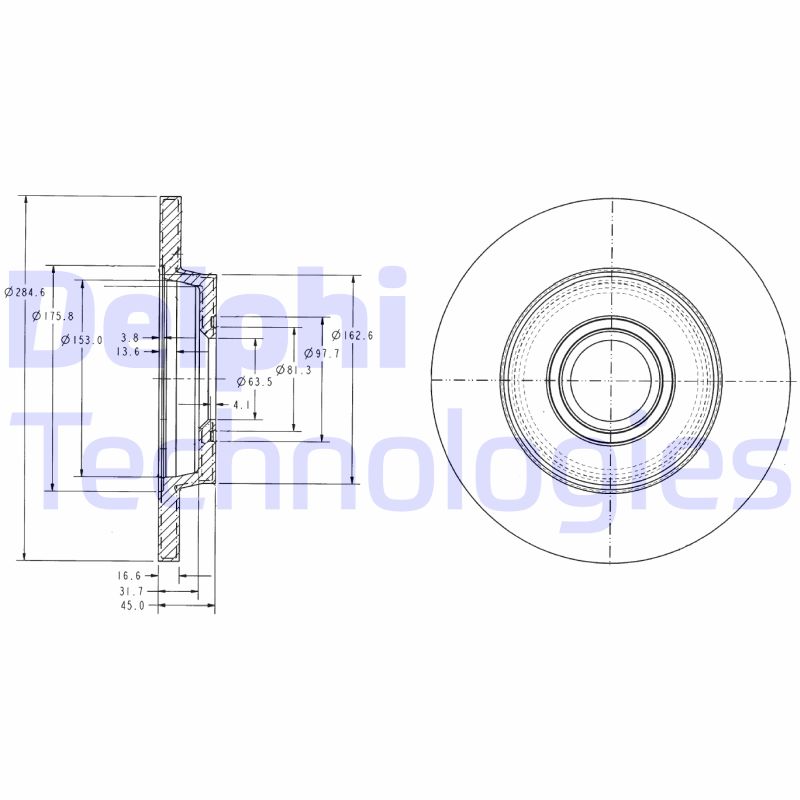 Remschijven Delphi Diesel BG3416C