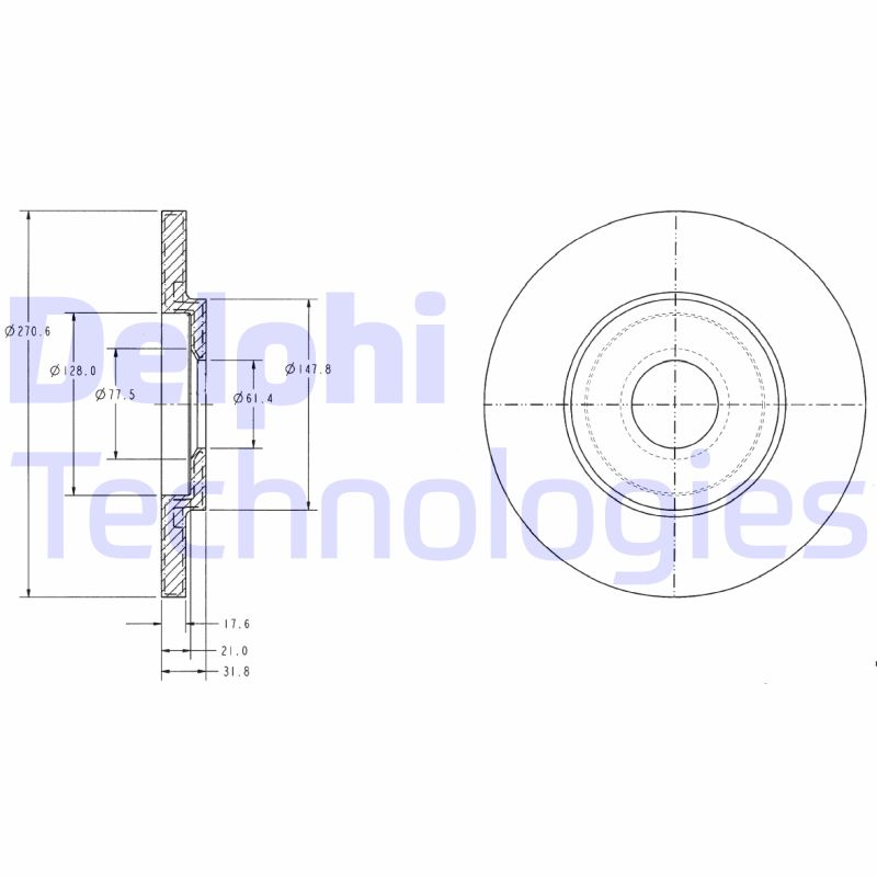 Remschijven Delphi Diesel BG3421C