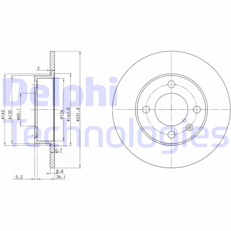 Remschijven Delphi Diesel BG3505