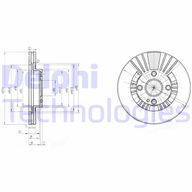 Remschijven Delphi Diesel BG3509