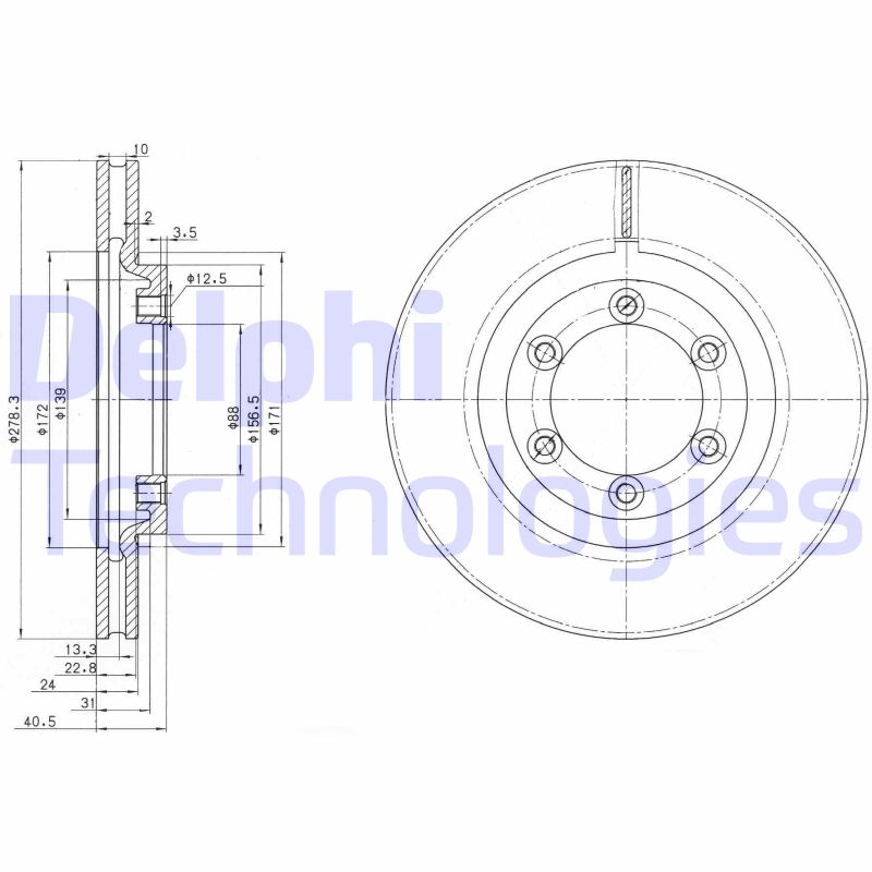 Remschijven Delphi Diesel BG3523