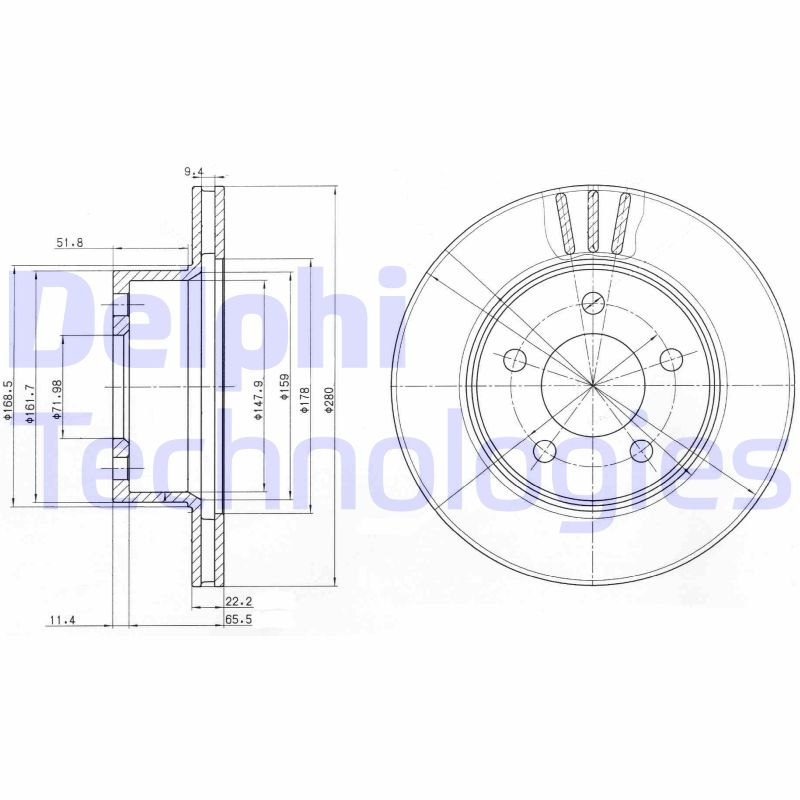 Remschijven Delphi Diesel BG3532