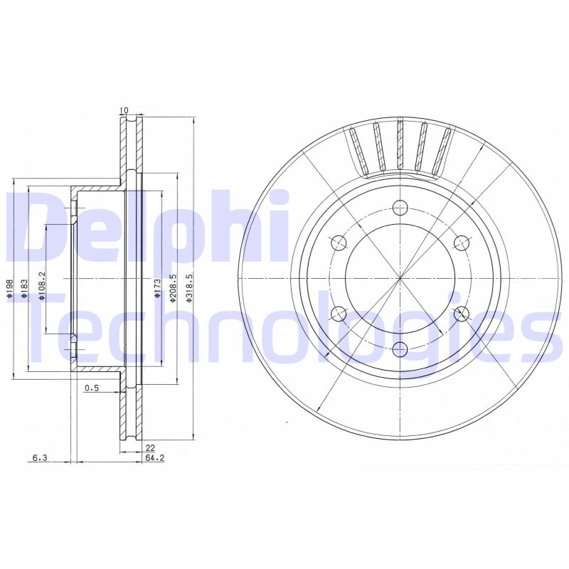 Remschijven Delphi Diesel BG3535