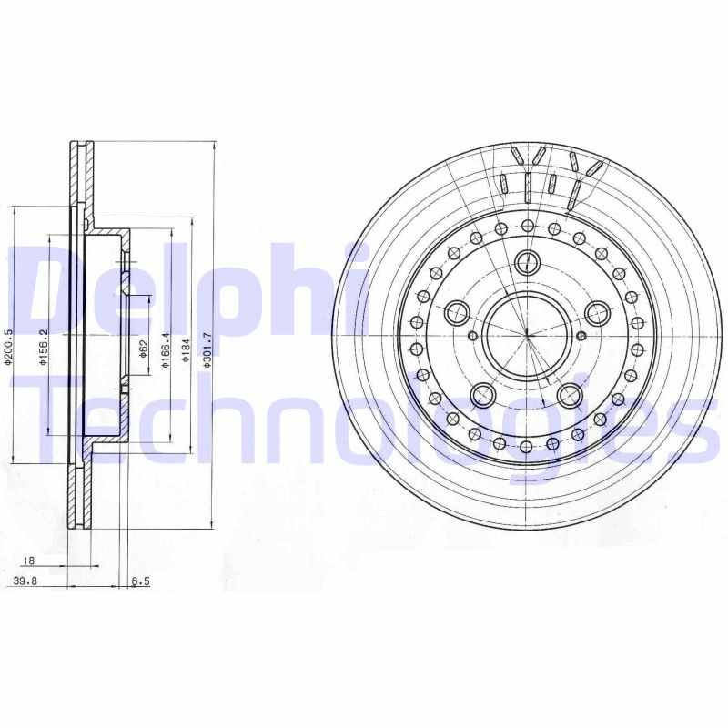 Remschijven Delphi Diesel BG3536