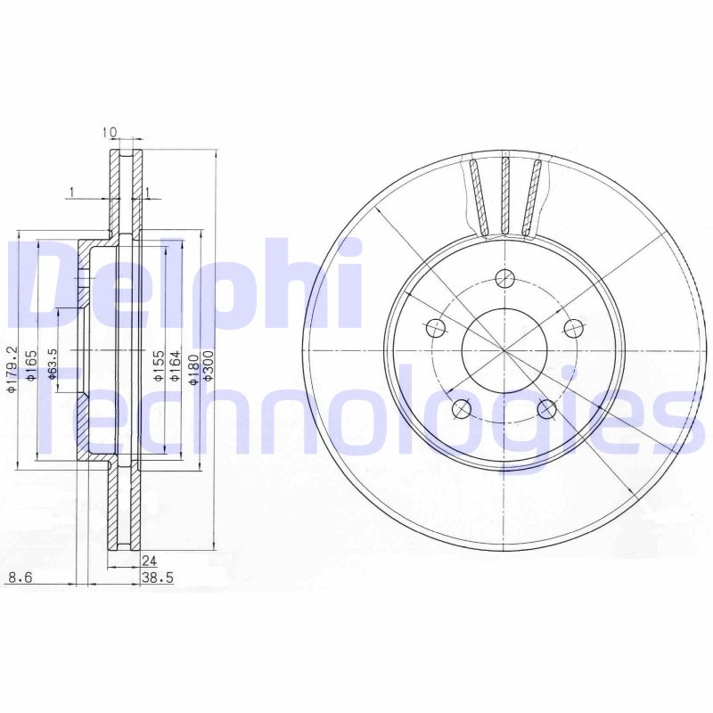 Remschijven Delphi Diesel BG3537