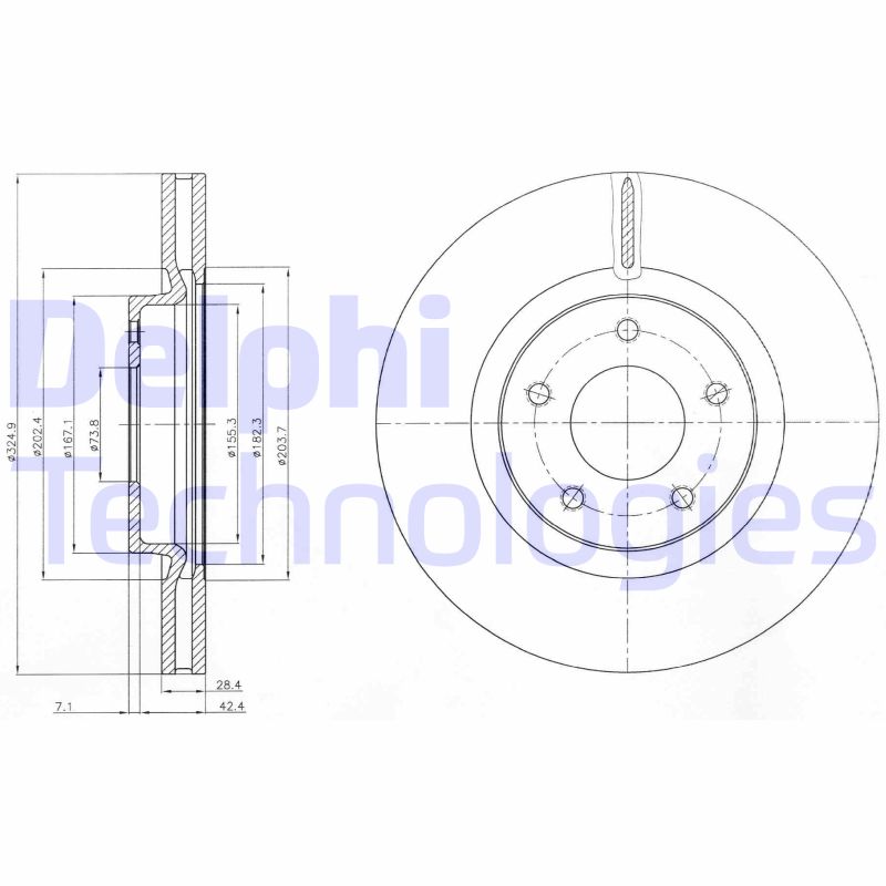 Remschijven Delphi Diesel BG3544