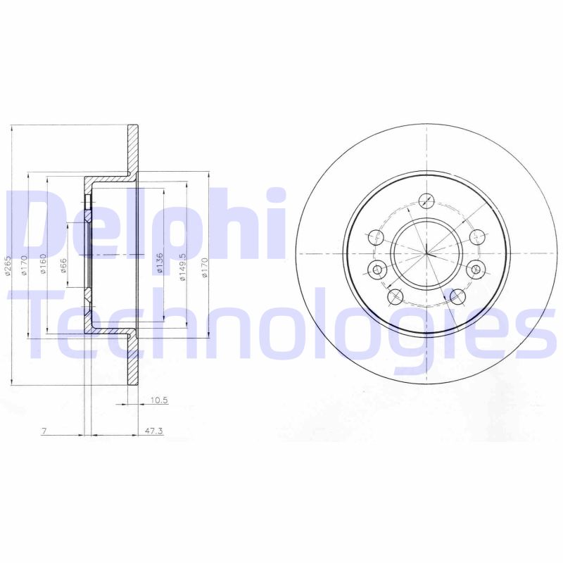 Remschijven Delphi Diesel BG3552