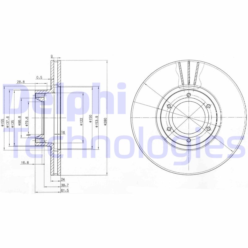 Remschijven Delphi Diesel BG3553