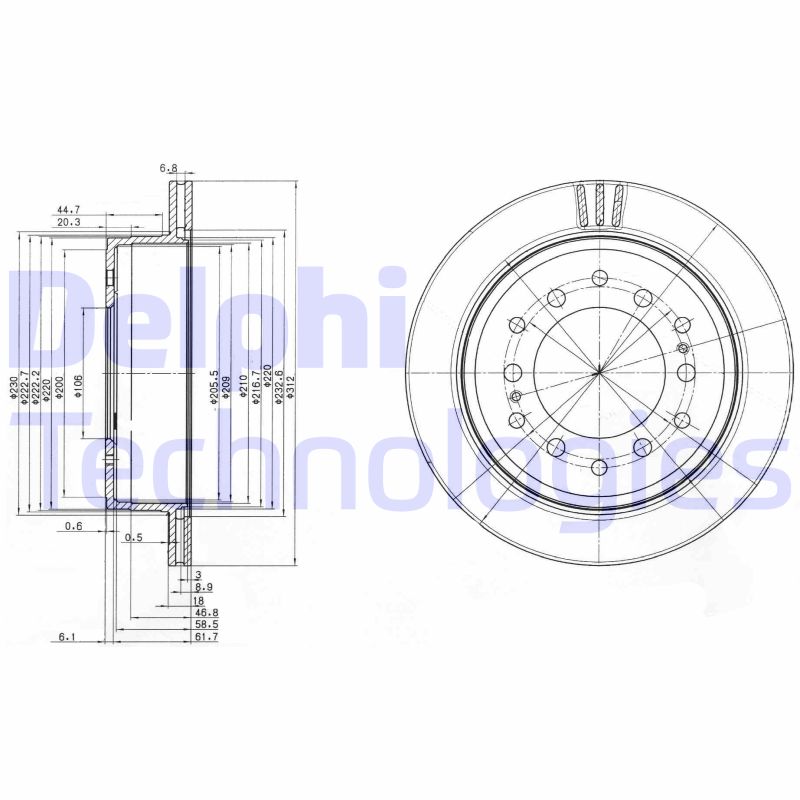 Remschijven Delphi Diesel BG3557