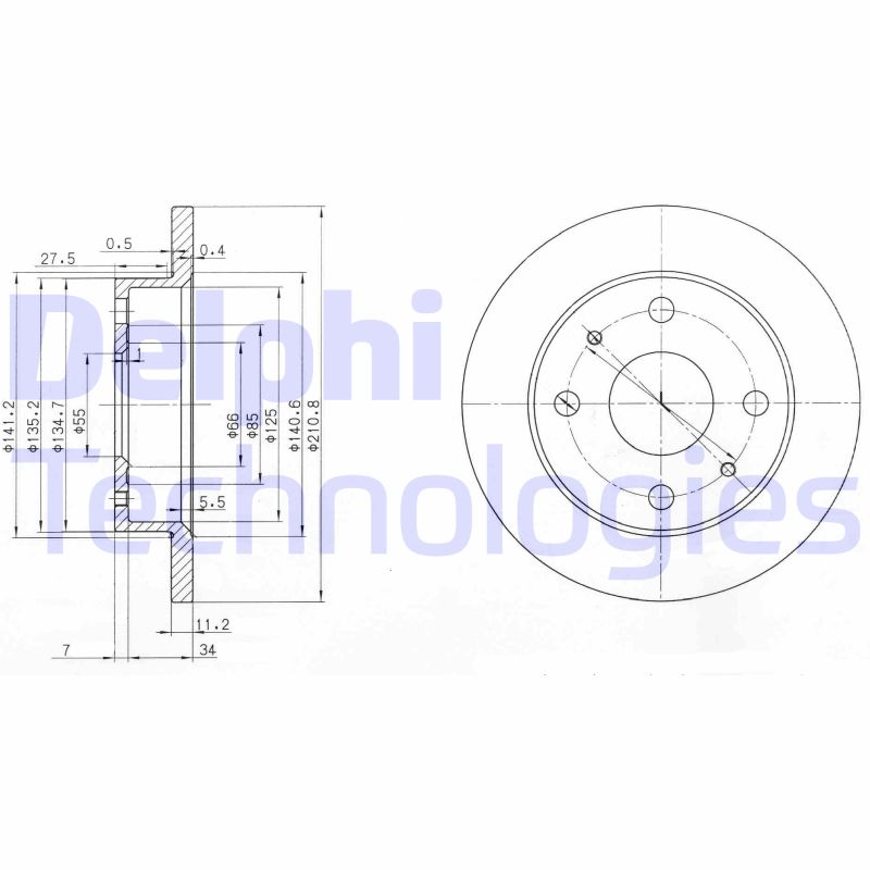 Remschijven Delphi Diesel BG3561