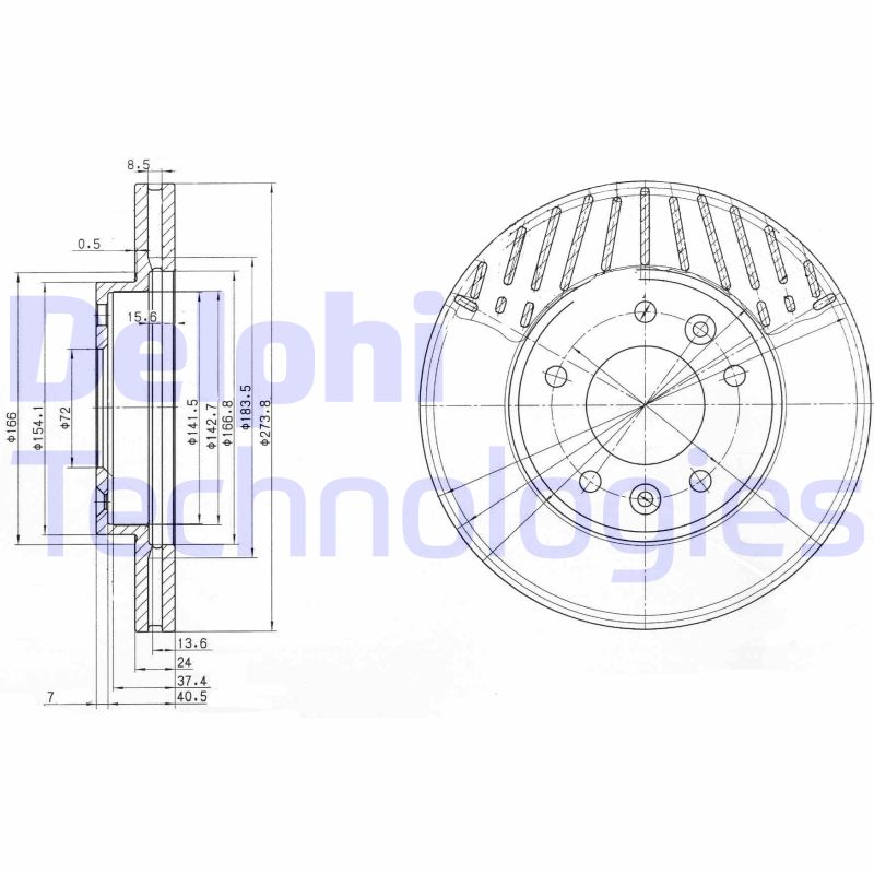 Remschijven Delphi Diesel BG3563