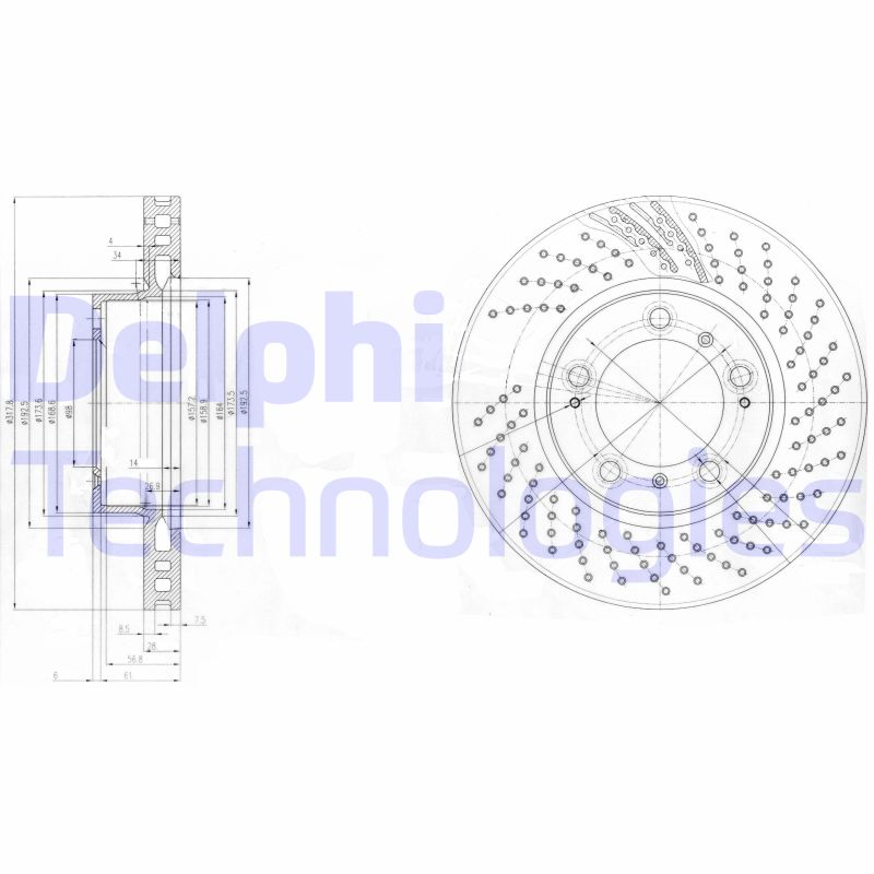 Remschijven Delphi Diesel BG3564