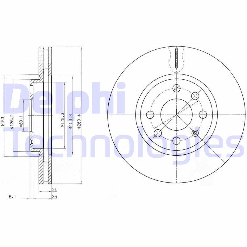 Remschijven Delphi Diesel BG3569C