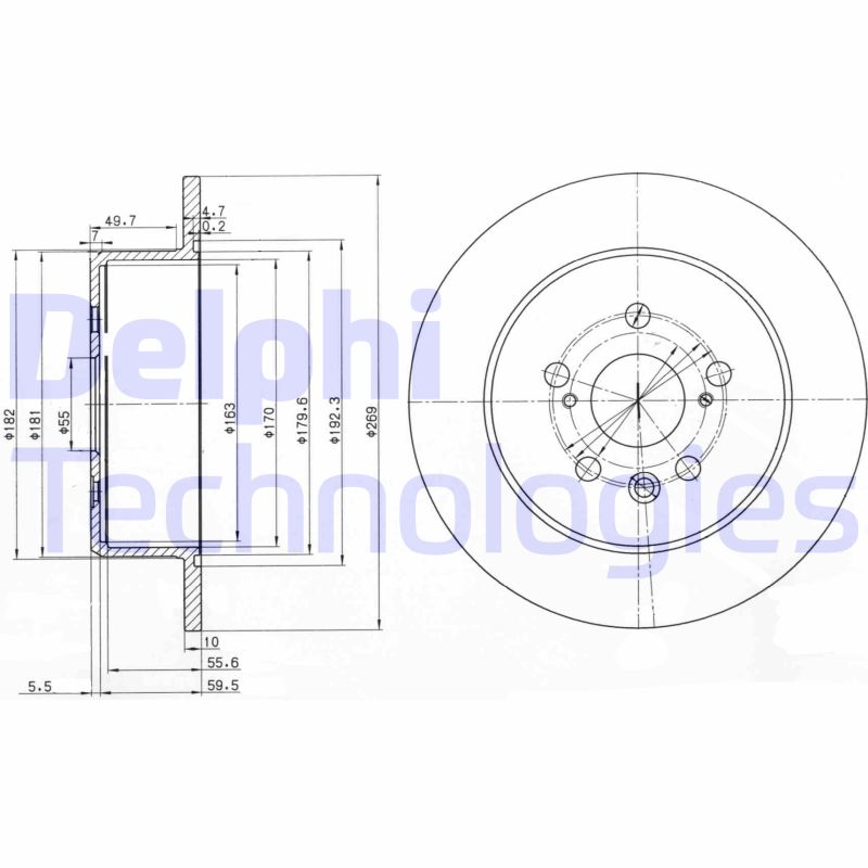 Remschijven Delphi Diesel BG3583