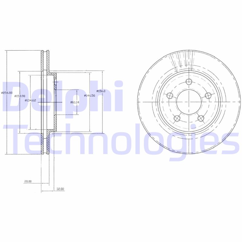 Remschijven Delphi Diesel BG3594