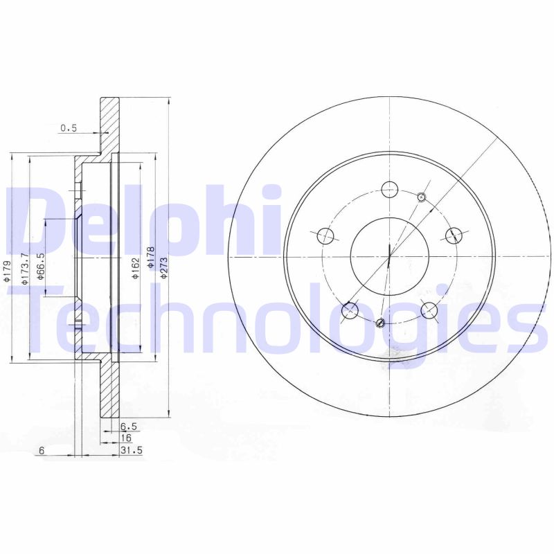 Remschijven Delphi Diesel BG3607