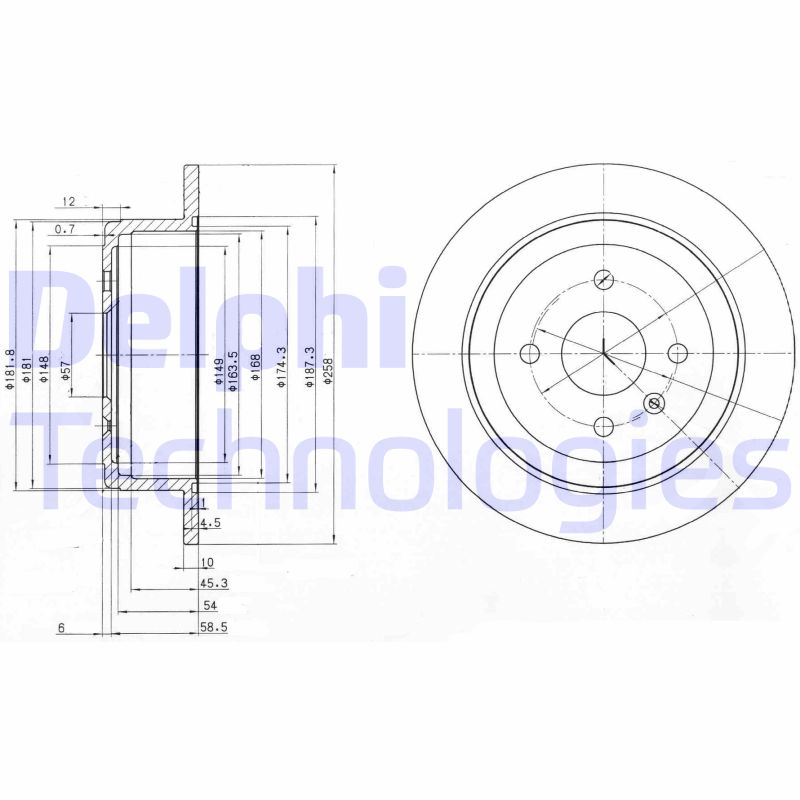 Remschijven Delphi Diesel BG3615