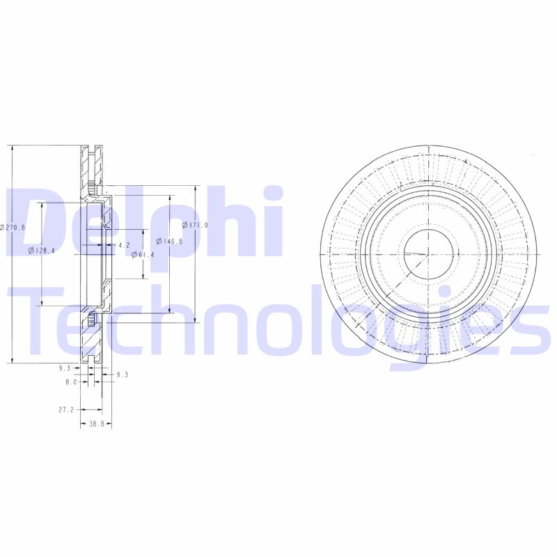 Remschijven Delphi Diesel BG3620C