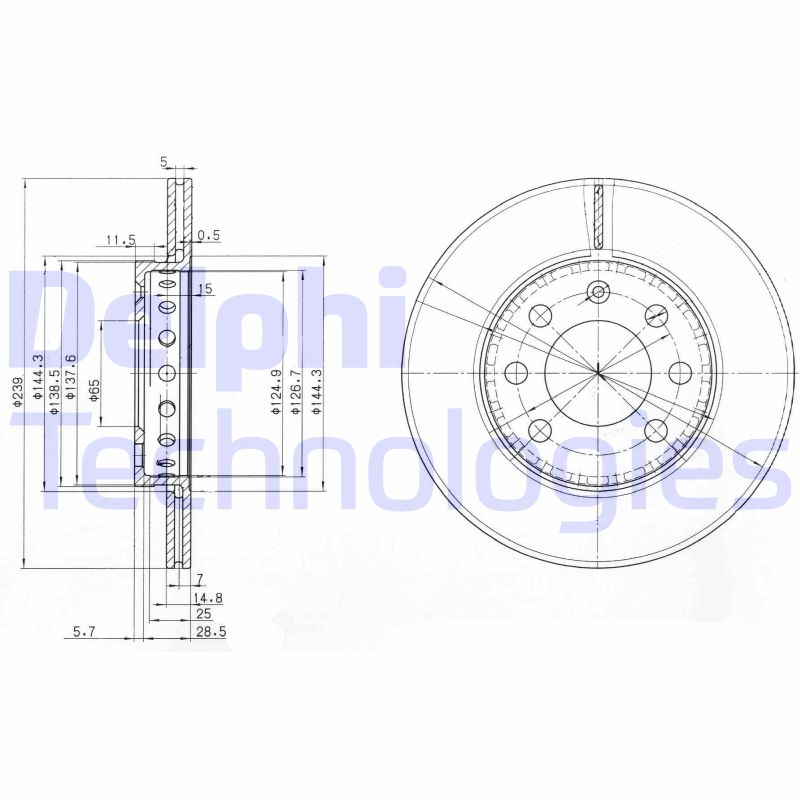 Remschijven Delphi Diesel BG3658