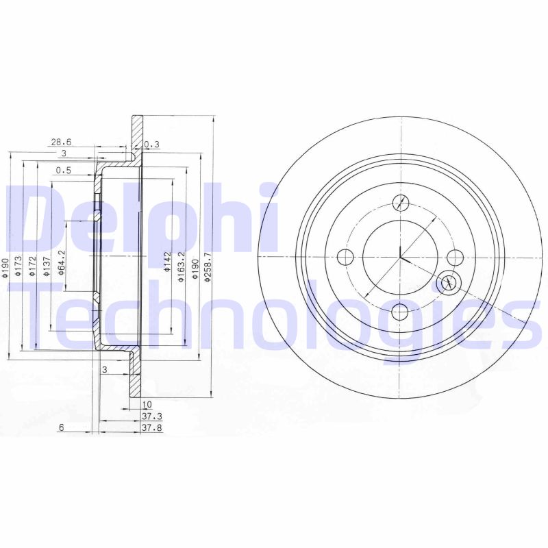 Remschijven Delphi Diesel BG3662