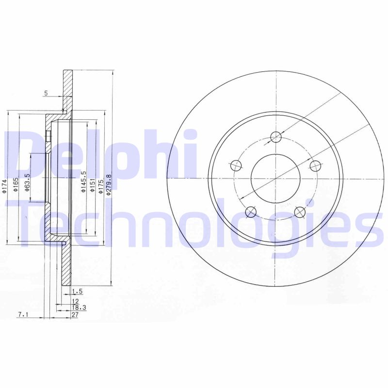 Remschijven Delphi Diesel BG3663