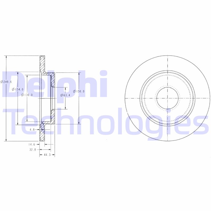 Remschijven Delphi Diesel BG3673C