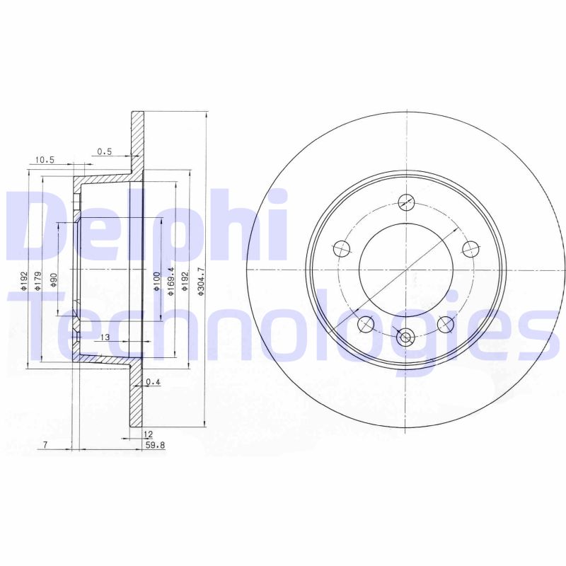 Remschijven Delphi Diesel BG3681C