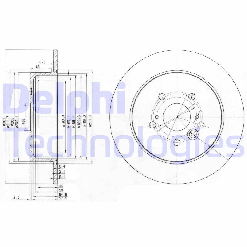 Remschijven Delphi Diesel BG3691C