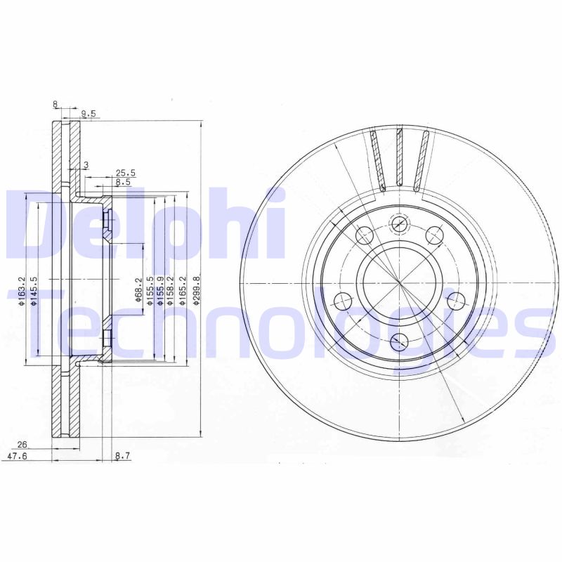 Remschijven Delphi Diesel BG3696