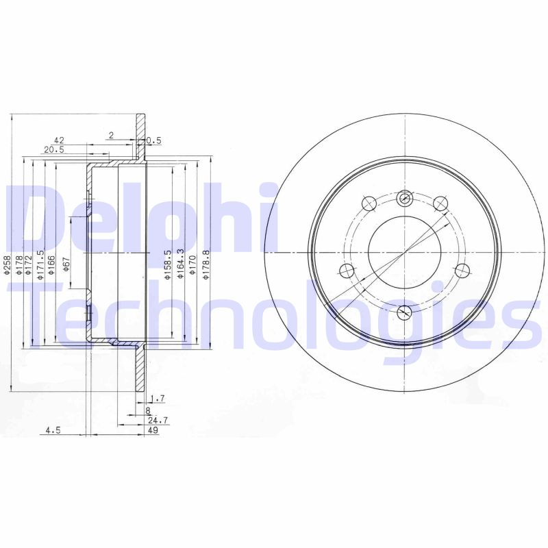 Remschijven Delphi Diesel BG3710