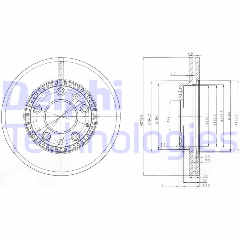 Remschijven Delphi Diesel BG3724