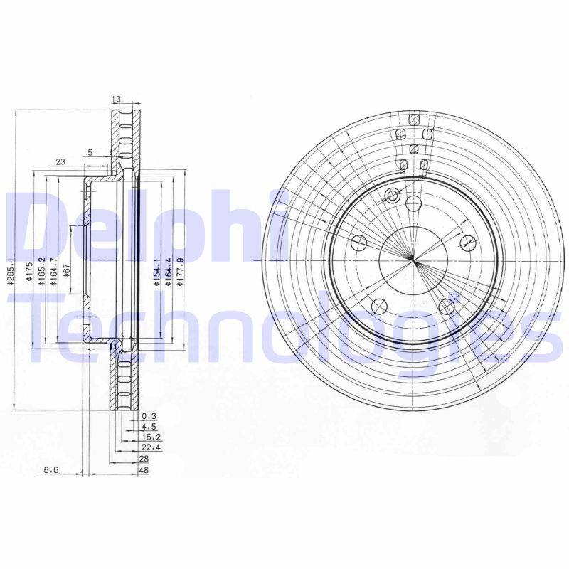 Remschijven Delphi Diesel BG3755C