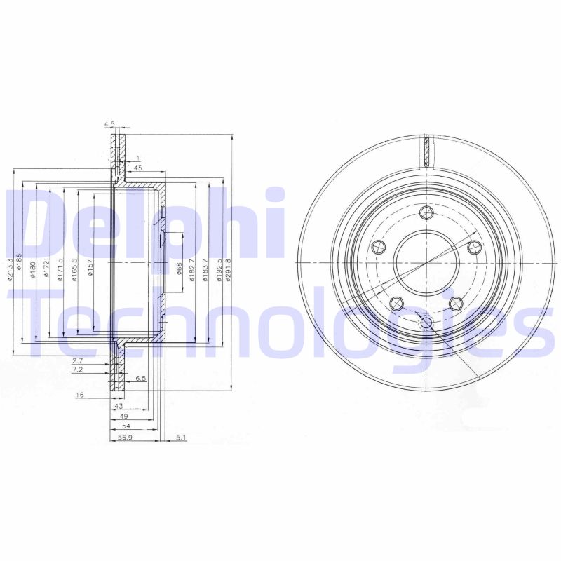 Remschijven Delphi Diesel BG3765C