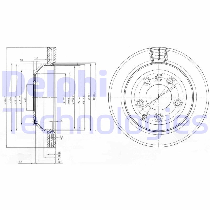 Remschijven Delphi Diesel BG3775