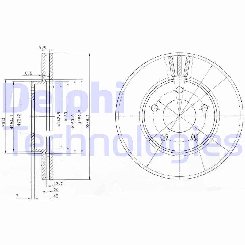 Remschijven Delphi Diesel BG3792