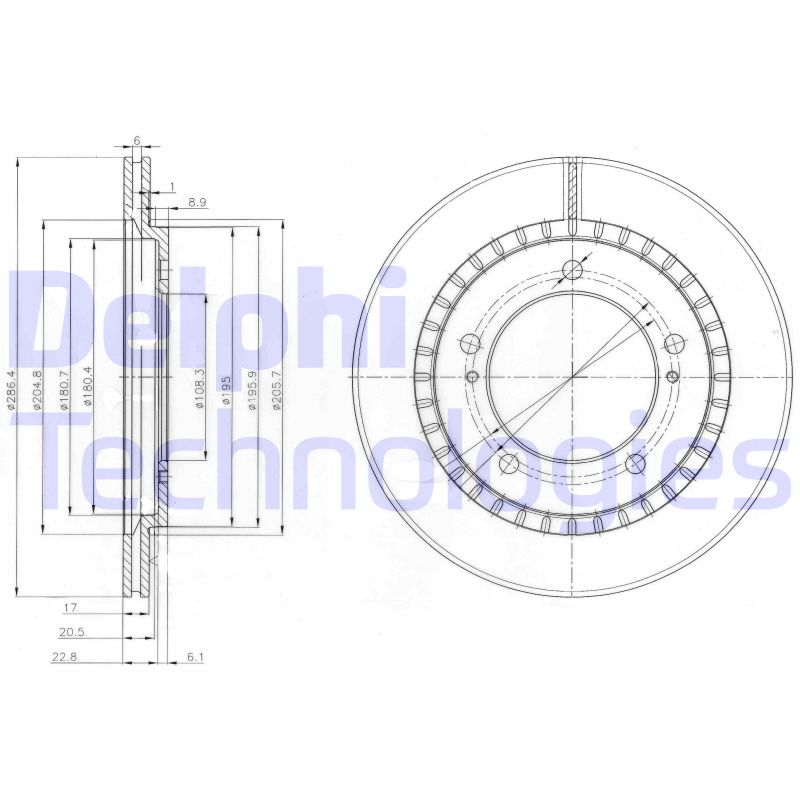 Remschijven Delphi Diesel BG3820