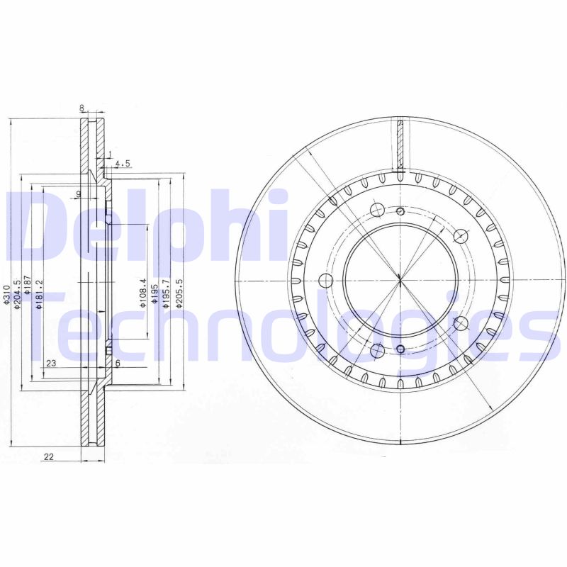 Remschijven Delphi Diesel BG3821