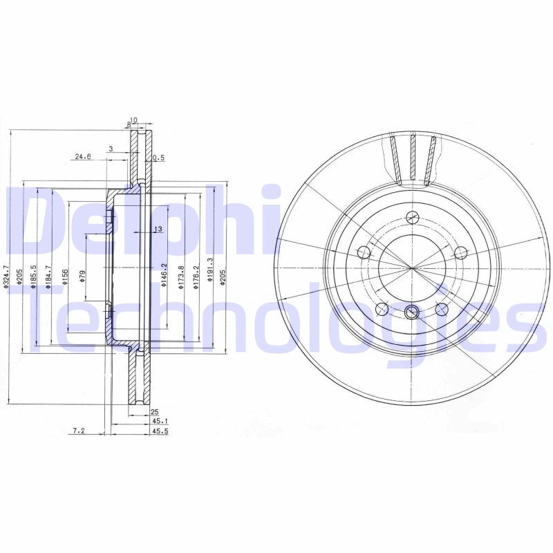 Remschijven Delphi Diesel BG3830