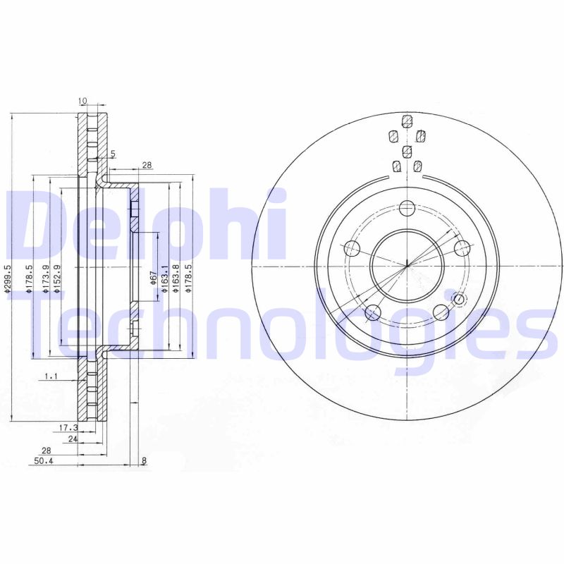 Remschijven Delphi Diesel BG3838