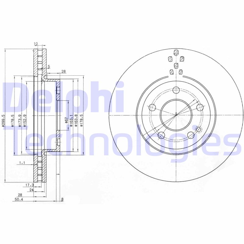 Remschijven Delphi Diesel BG3838C