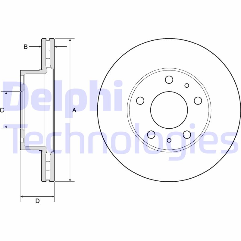 Remschijven Delphi Diesel BG3841