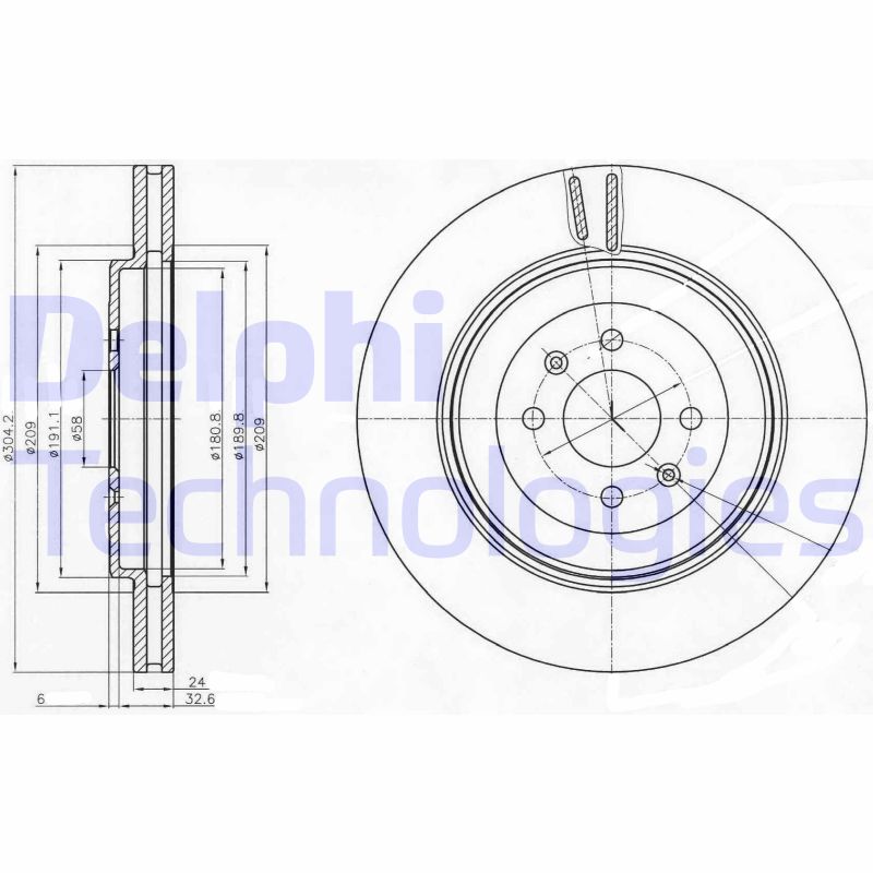 Remschijven Delphi Diesel BG3854