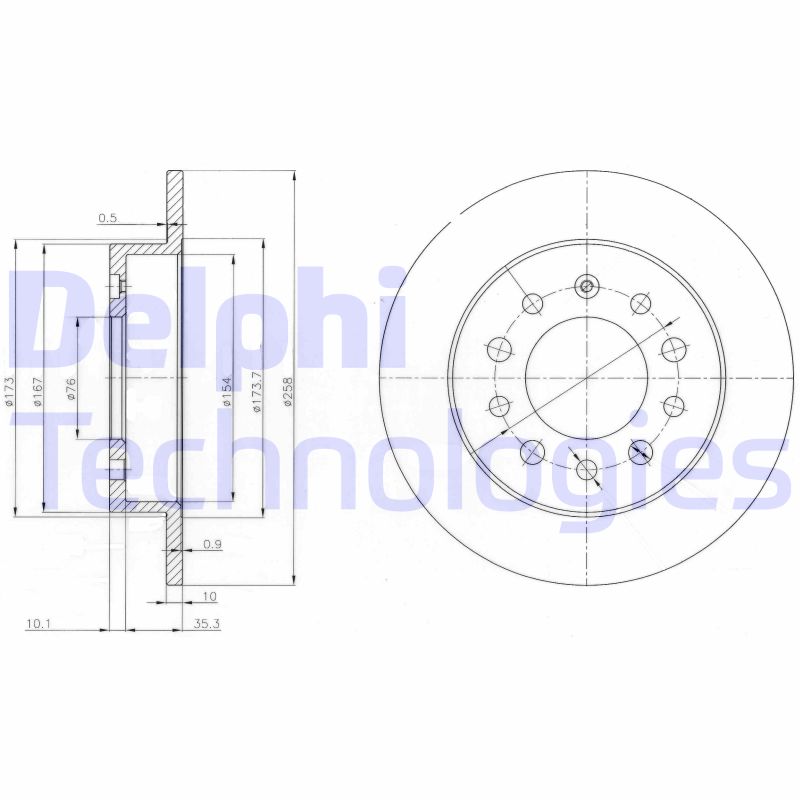 Remschijven Delphi Diesel BG3862