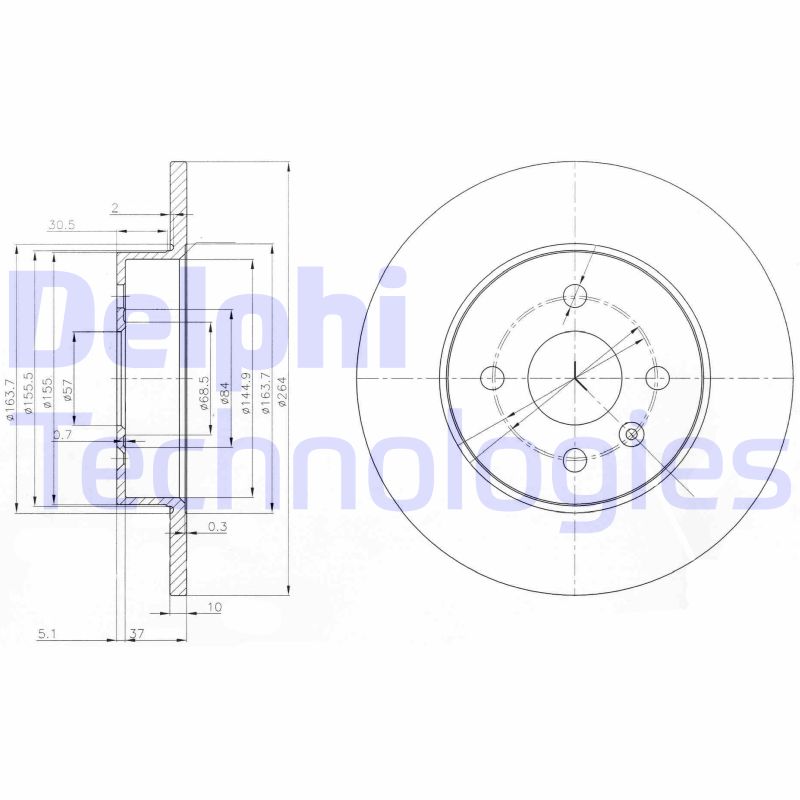 Remschijven Delphi Diesel BG3885