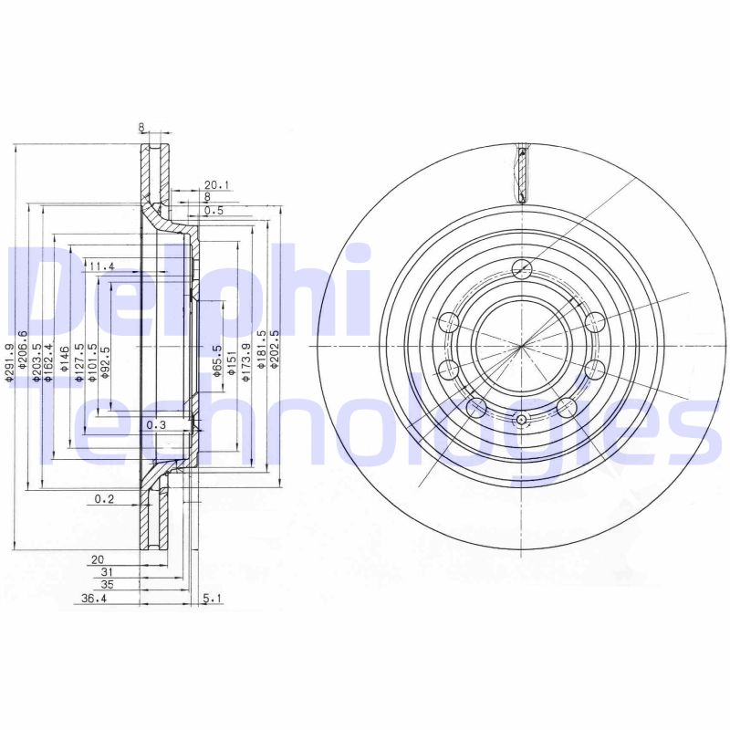 Remschijven Delphi Diesel BG3886