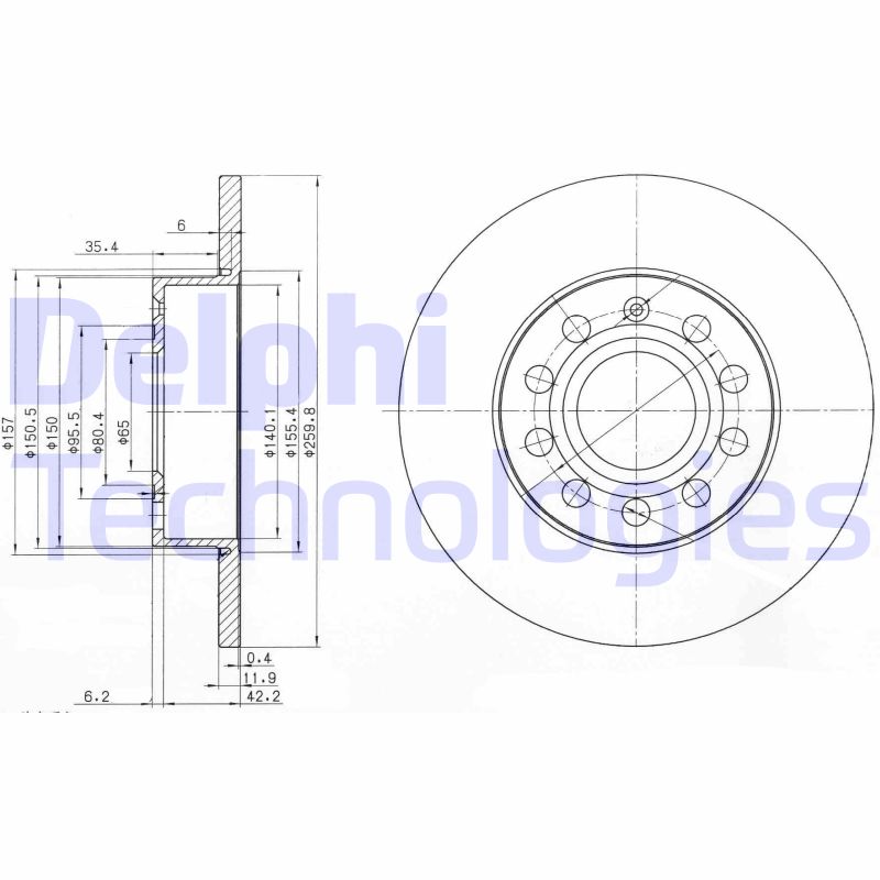 Remschijven Delphi Diesel BG3890