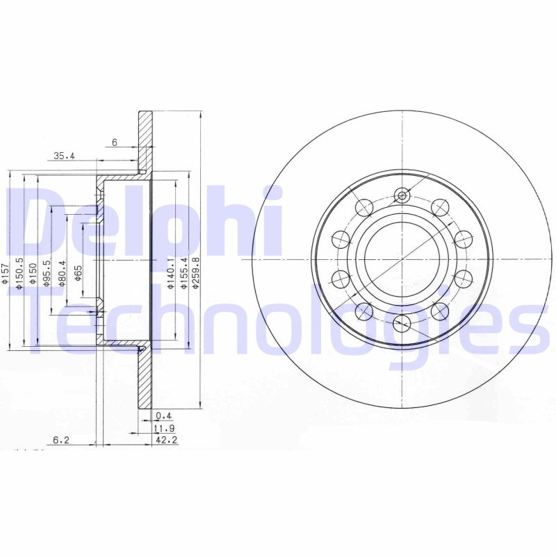 Remschijven Delphi Diesel BG3890C