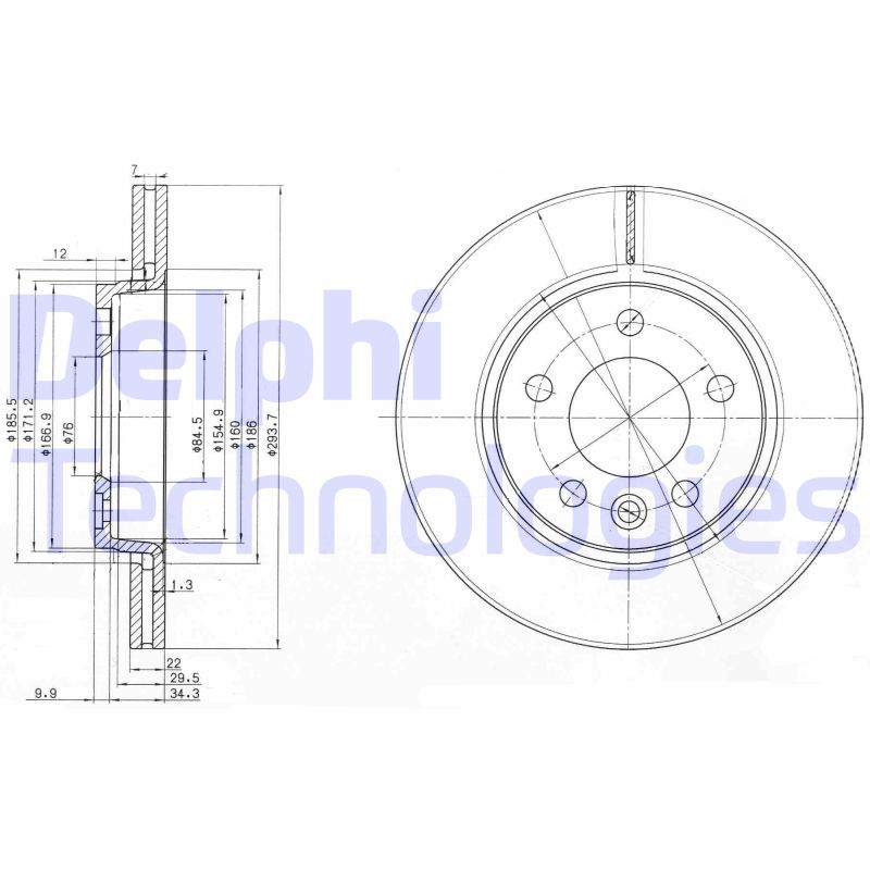 Remschijven Delphi Diesel BG3893