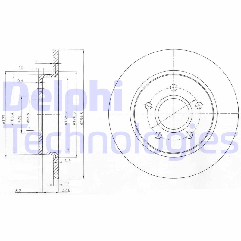 Remschijven Delphi Diesel BG3896C